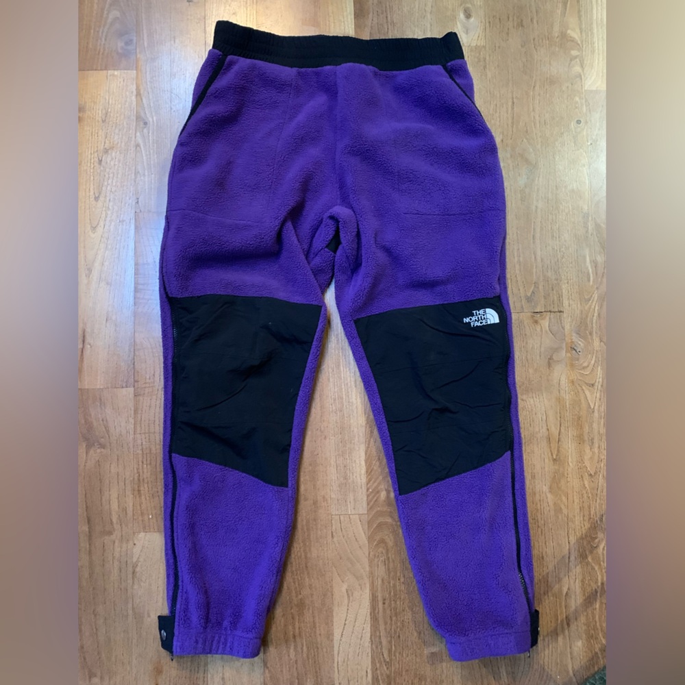 North Face Men’s Denali Purple Fleece Bottoms - Large